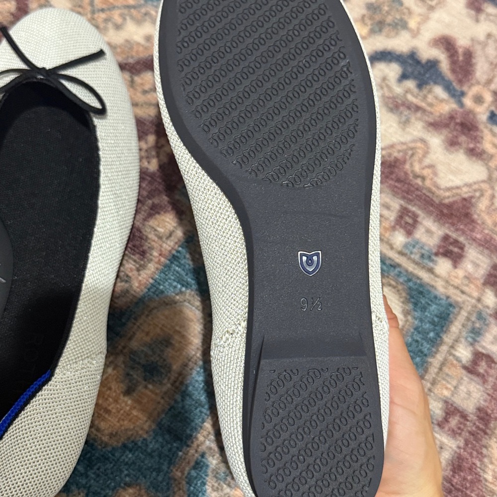 NEW • Rothy’s • The Ballet Flats Washable Diamond Metallic 9.5 Sparkly - Picture 5 of 6